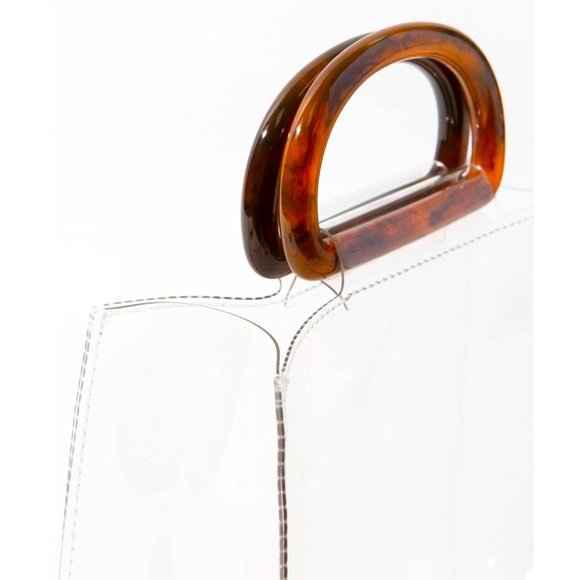 SONIX Transparent Mini Tote w/ Tort Top Handle NWT & NIP - Picture 3 of 10